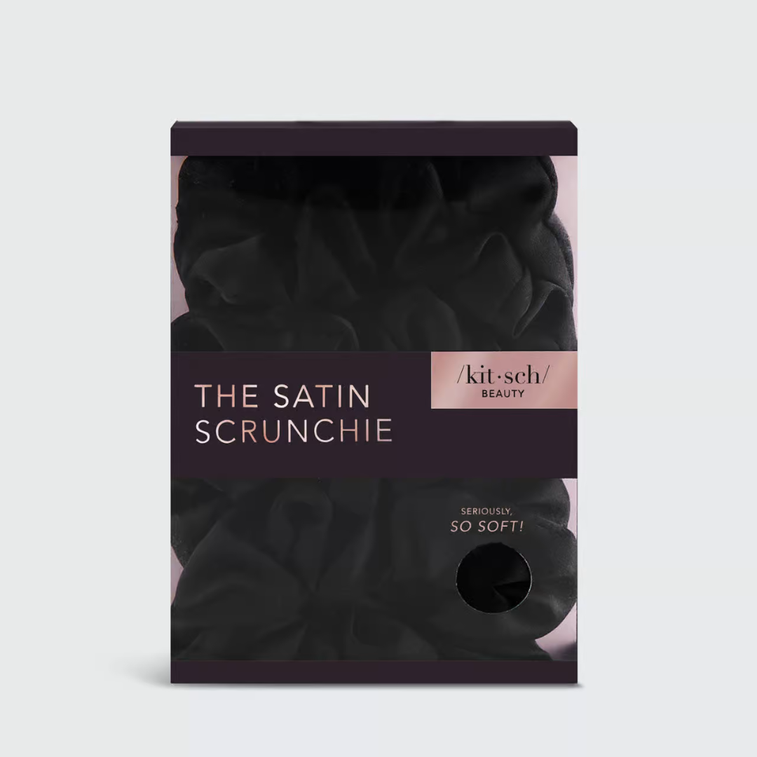 Satin Scrunchies - Black