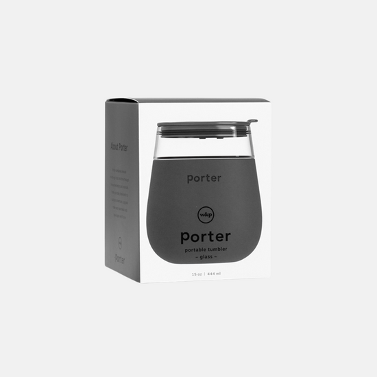 Load image into Gallery viewer, Porter Glass Tumbler Charcoal