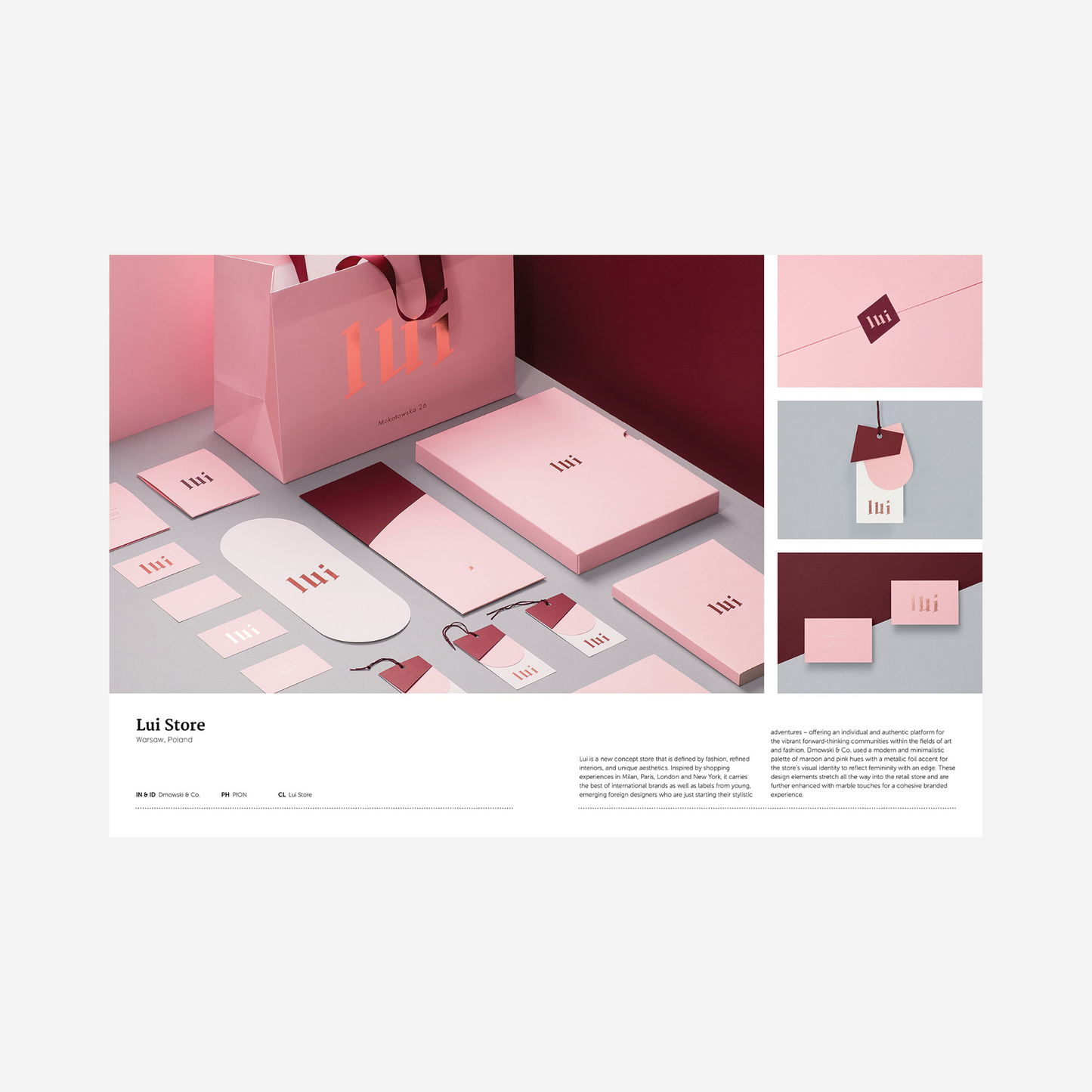 All Pink Brand Identity For Lui Store